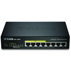 D-Link DGS-1008P/E switch No administrado L2 Energía sobre Ethernet (PoE) Negro Image