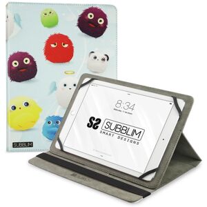 SUBBLIM Funda estampada Trendy Furry para tablets hasta 10,1'. Azul Image