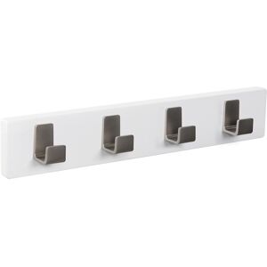 Nesu Percha Madera y Zamak 4 Colgadores 9106BLIN. Blanco Image