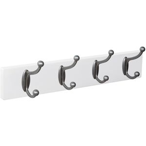 Nesu Percha Madera y Zamak 4 Colgadores 9104BLPT. Blanco Image