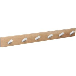 Nesu Percha Madera y Zamak 6 Colgadores 9400HNBL6. Haya natural Image