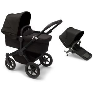 Bugaboo Carro de bebé Donkey 5 Duo completo con pack de extensión negro medianoche. Negro niño Image