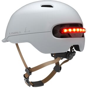 Livall Casco inteligente C20, SOS, Luz de freno, luz trasera, Talla L (57-61 cm) Blanco. Blanco Image