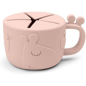 Done by Deer Taza porta snacks Silicona PEEKABOO RAFFI Rosa. Rosa niño Image