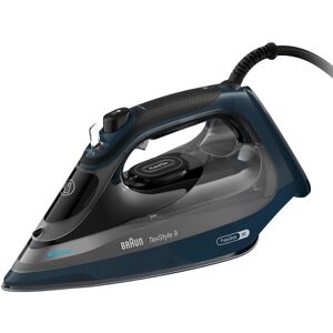 Braun Plancha de vapor TexStyle 9 SI9682DB con golpe de vapor extra potente y sistema recolector de cal. Azul oscuro Image
