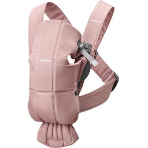 BabyBjörn Mochila PortaBebé Mini tejido Woven 2 posiciones. Rosa claro niño Image