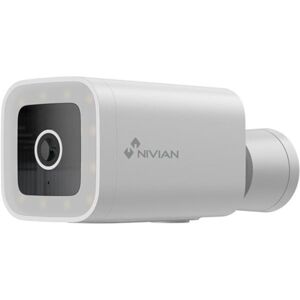Nivian Cámara de vigilancia exterior IPC-03-L WiFi, Half 4K, Detección de Humanos AI. Blanco Image