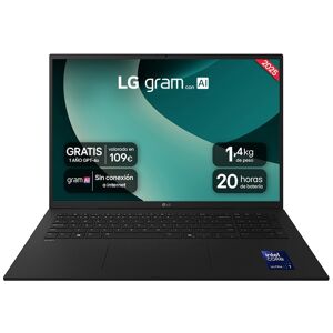 LG Portátil gram 17ZD90T, Intel Core Ultra 7-255H, 16GB, 1TB SSD, 17', Sin SO. Negro Image