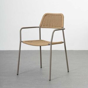 LOLAhome Silla jardín apilable Milos Limo beige Image