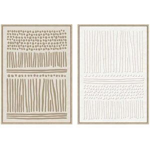 UNIVERSAL IMPORTADORA ALICANTINA S.A.U. Set 2 cuadros decorativos beige Image