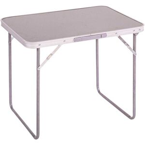 LOLAhome Mesa de camping plegable de acero con encimera efecto madera gris de 70x50x60 cm Image