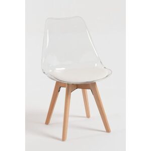 RegalosMiguel Silla Synk Transparente Asiento - Blanco Image