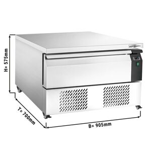 GGM Gastro - Combiné congélateur/réfrigérateur -22 ~ +8°C - 905mm - 1 tiroir Argent Image