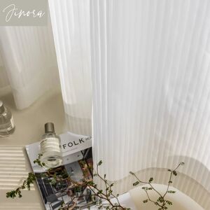 Aucun Rideaux transparents en mousseline de soie, aveugles verticaux, pour salon, chambre à coucher, pare-soleil de haute qualité, Protection Uv, Tulle blanc, fil Morden Simple Image