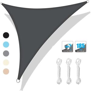LISM Abris solaires Portable Triangle forme soleil voile Protection UV extérieur Protection solaire auvent plage imperméable tente bâche gris Image