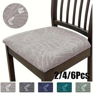 Aucun Housse de siège de chaise imperméable, extensible, Jacquard, pour salle à manger, amovible, Anti-salissure, sans dossier, protection de chaise Image