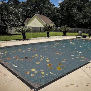 Aucun Filet de couverture de cuir chevelu de piscine, filet de cuir chevelu, rectangulaire, piscines, sécuritaires, attraper des feuilles, parasol extérieur Image