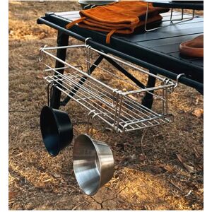 MOUNTAINHIKER Support de rangement latéral de Table d'extérieur en aluminium, maille suspendue, support d'extension de Table IGT, panier d'extension de Table pliante, support pliant Image