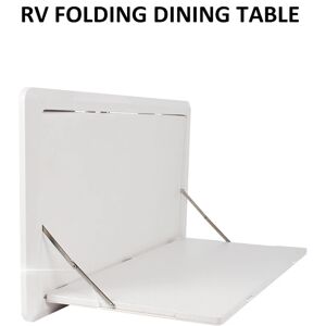 Aucun Table à manger d'extérieur pliante éclairée avec serrure, inclinaison externe en plastique, montage latéral extérieur, accessoires de caravane Hurhome Image