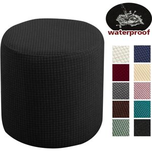 Aucun Housse de pouf imperméable, housse de rangement ronde extensible pour tabourets pliants, housse de meubles pour repose-pieds pouf Image