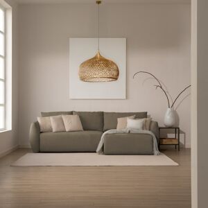 Lagos canapé chaise longue réversible 3 places avec assises coulissantes vert sauge Image