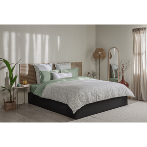 Housse de couette Percale de coton Emma 140x200 - Bleu Foncé & Bleu Clair Image