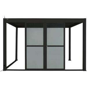 Portes coulissantes EVORA Graphite Pour Côté 4 m - 3,7 x 2,3 Aluminium traité époxy Hespéride Image