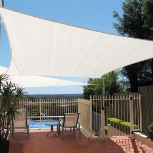 CÔTÉ STORE Voile d'ombrage imperméable 220g/m² - 4 x 3 m - Haute densité - Tissu déperlant - Beige crème Image