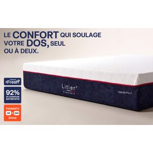 Litier Français Matelas Hybride Pro 2 Premium Fresh+ - 180 x 200 (cm) Image