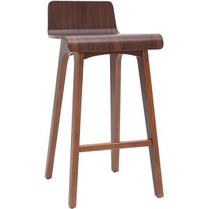 Miliboo Chaise de bar scandinave bois foncé H65 cm BALTIK Image