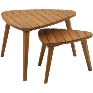 Miliboo Tables basses gigognes en bois massif (lot de 2) ELQUI Image