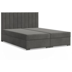 Greensite Agen ágy, bársony, 160 x 200 ágyneműtartóval, sötétszürke Image