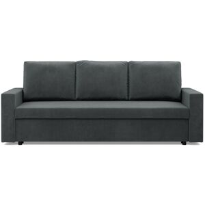 Greensite Elbrus kanapéágy, bársony, bonell töltet, egyenes kartámasz, szürke Image