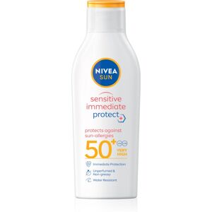 NIVEA SUN Sensitive Immediate naptej érzékeny bőrre SPF 50+ 200 ml Image