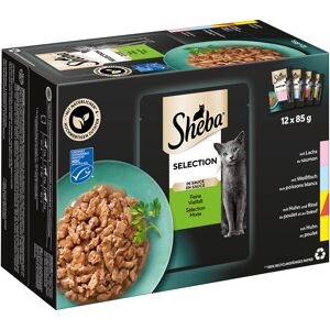 12x85 g Sheba Selection szószban finom változatosság tasakos macskatáp Image