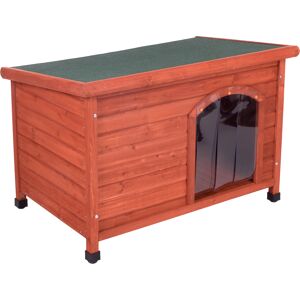 zooplus Exclusive Woody lapostetős kutyaház műanyag ajtóval - M: Sz 104 x Mé 66 x Ma 70cm Image