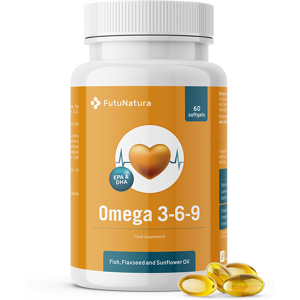 FutuNatura Omega 3 6 9 - szív és koleszterín, 60 lágy kapszula Image