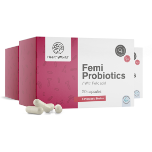 HealthyWorld® 3x Femi Probiotics – nőknek, összesen 60 kapszula Image