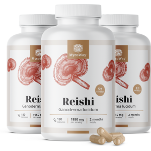 MycoWay® 3x Reishi 1950 mg - 5:1 kivonat, összesen 540 kapszula Image