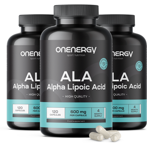 OnEnergy 3x ALA – alfa liponsav 600 mg, összesen 360 kapszula Image