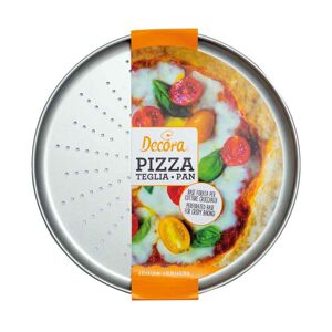 Decora Teglia Rotonda Forata Per Pizza E Focacce In Metallo Antiaderente Ø32 Cm Image