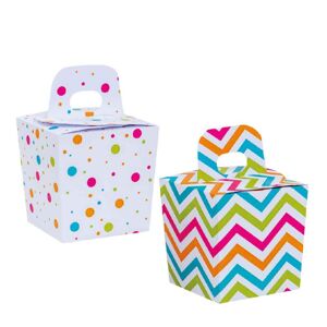 Decora 6 Candy Box In Cartoncino Compostabile Pois 6 X 6 X 10,5 H Cm Image