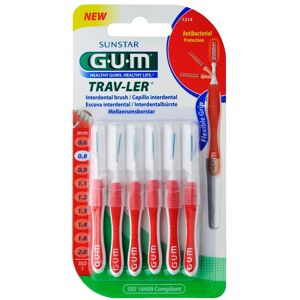 GUM Trav Ler 1314 Scovolino Interdentale 0.8 mm 6 Pezzi Image