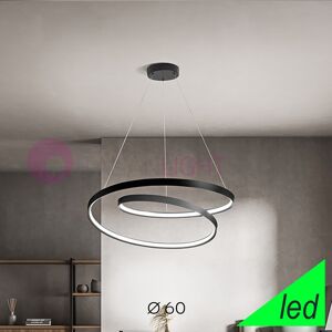Perenz Srl Ritmo Lampada A Sospensione Cerchi Luminosi D. 60 Nero Led Integrato Design Moderno Image