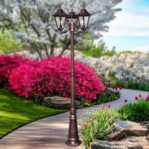 LIBERTI LAMP linea GARDEN Dafne Media Lampione H.211 A 3 Luci Lanterne Esagonali Esterno Giardino Image