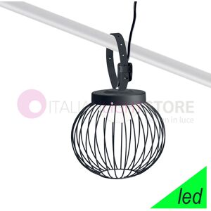 Sovil Srl Cage Nero Sospensione Led Portatile Per Esterno Design Moderno Image