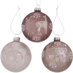 Pallina di Natale in vetro Merivo Ø 8 cm modelli assortiti Image