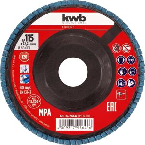 Kwb Disco lamellare in zirconio Ø 115 mm grana 120 supporto in plastica Image