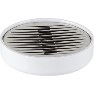 Portasapone bagno Ivory tondo plastica bianco/cromo Image