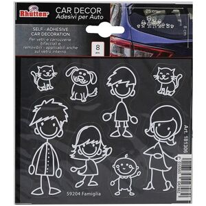 Adesivi per carrozzeria auto facilmente removibili "famiglia" 8 pz Image